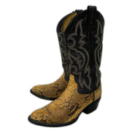 ブーツ TONY LAMA トニーラマ パイソン ウエスタンブーツ (US8D 約26cm) ブラック