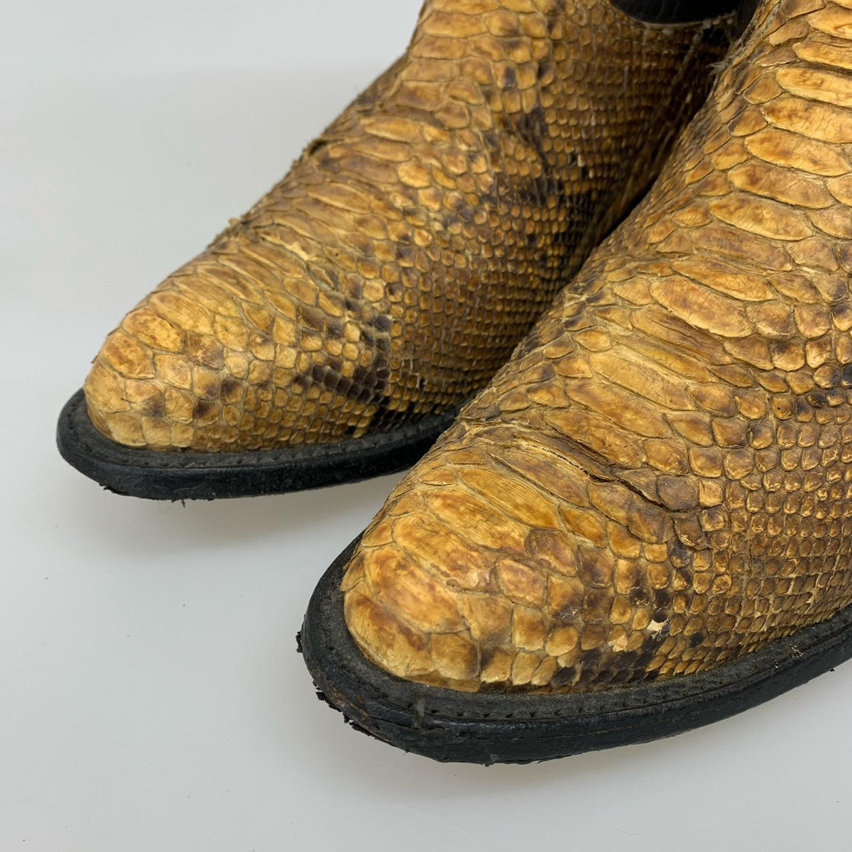 ブーツ TONY LAMA トニーラマ パイソン ウエスタンブーツ (US8D 約26cm) ブラック