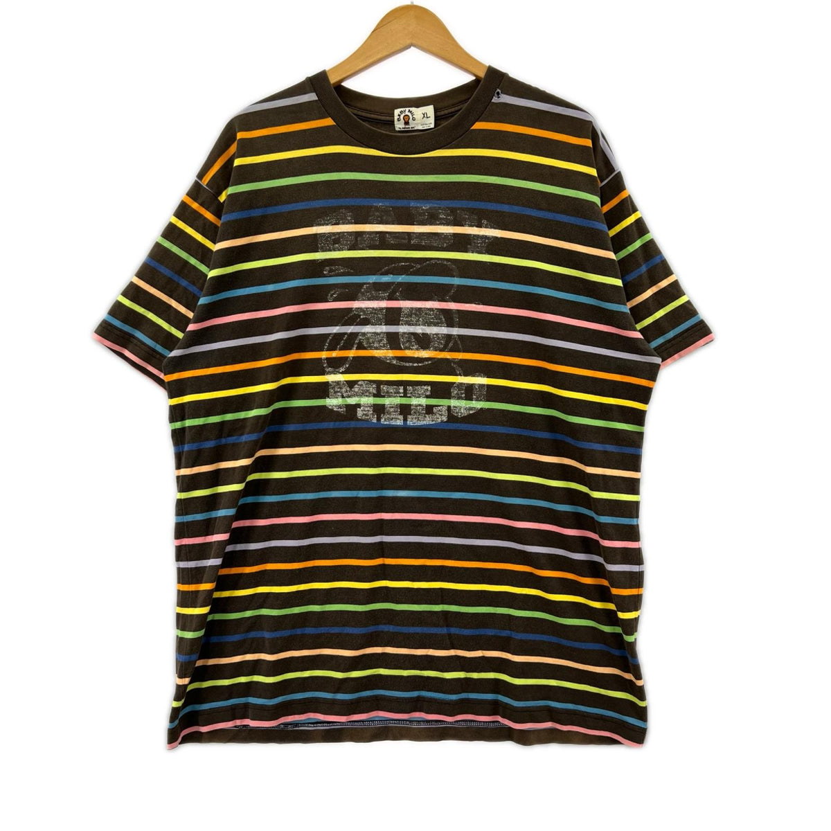 半袖Ｔシャツ ﾎﾞｰﾀﾞｰ ﾌﾞﾗｳﾝ (XL)