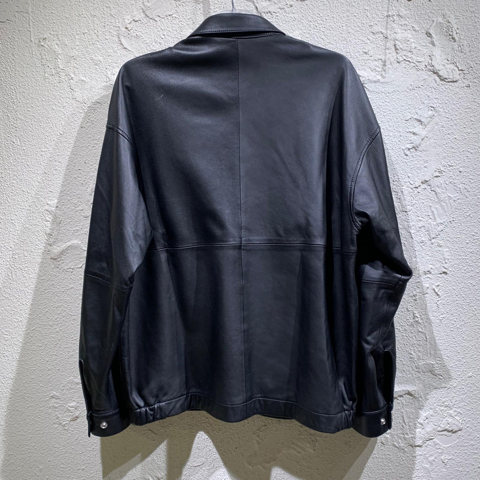 長袖シャツ ラムレザーシャツジャケット