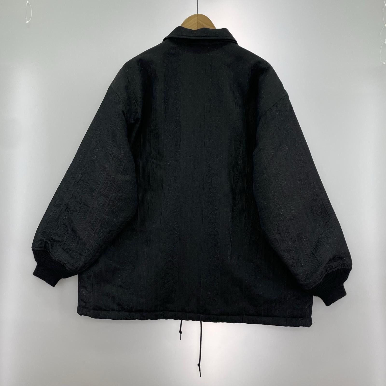 ジャケット ペイズリー柄 中綿コーチジャケット (M) M ブラック