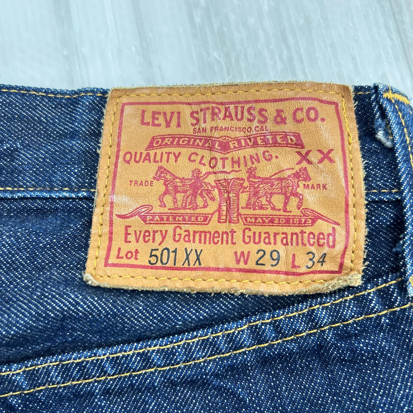 デニムパンツ 501XX 1947年モデル ビッグE W29L34 29 ブルー