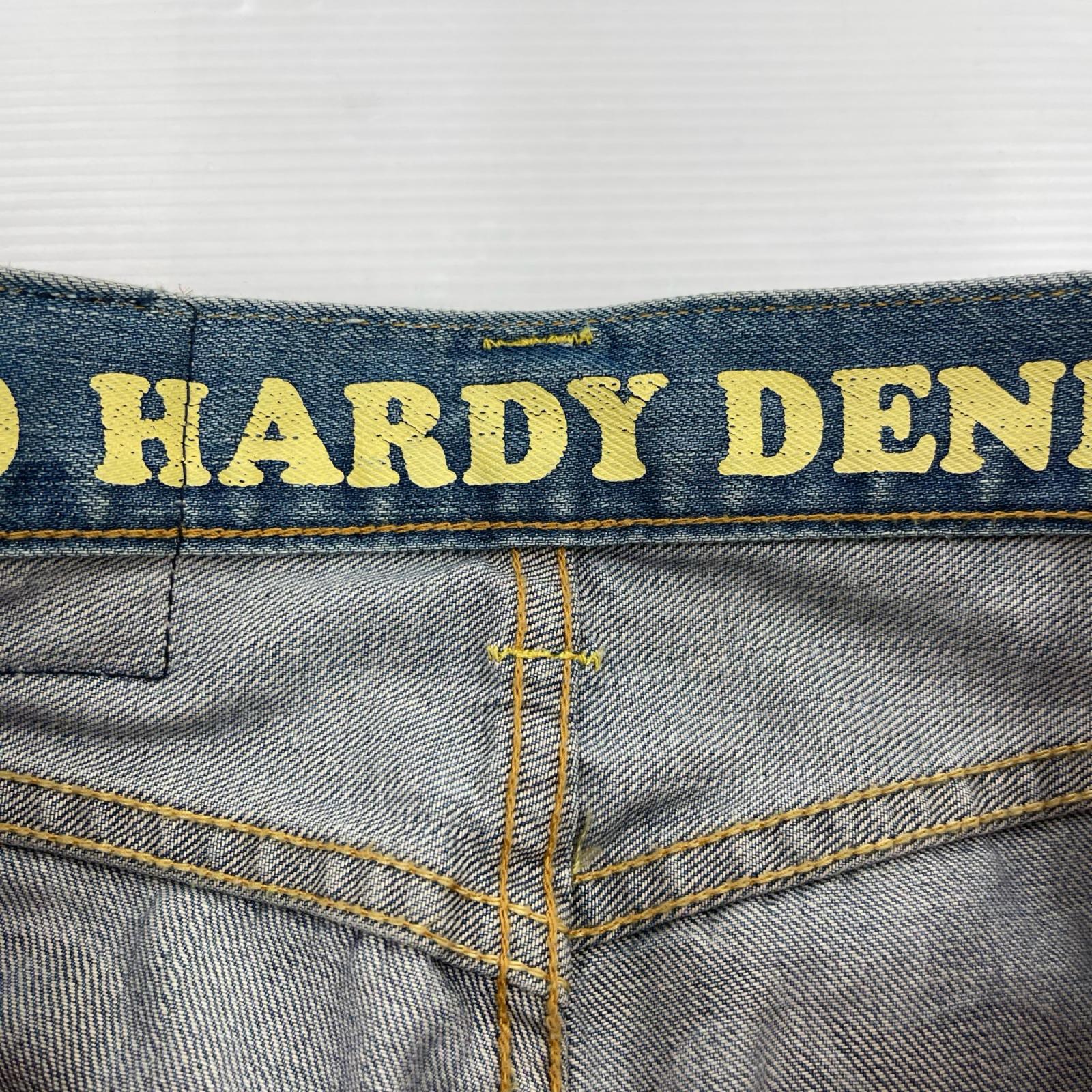 デニムパンツ Ed Hardy Y2K ﾊﾞｯｸﾌﾟﾘﾝﾄﾃﾞﾆﾑﾊﾟﾝﾂ 29 ブルー