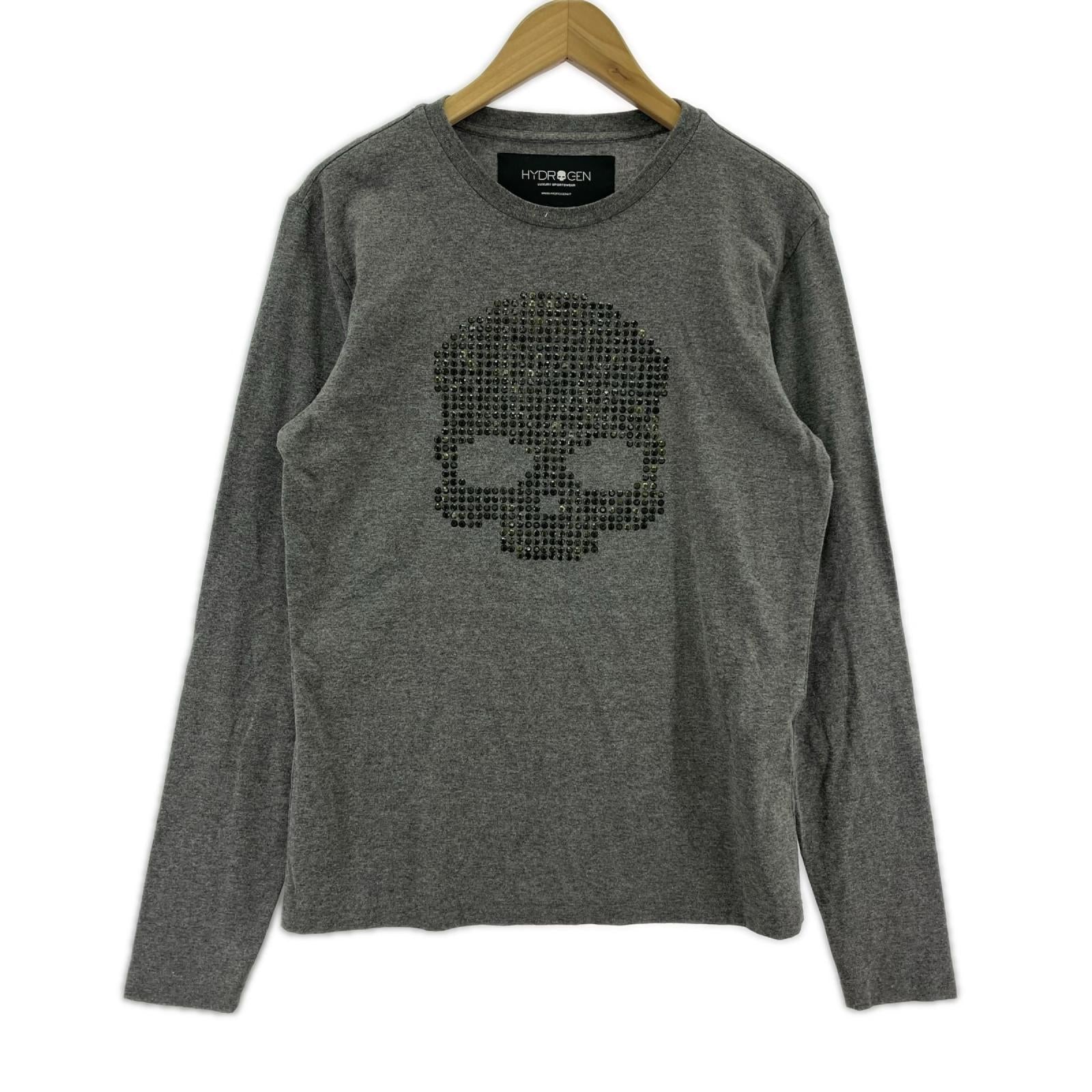 長袖Ｔシャツ HYDROGEN ｽｶﾙﾗｲﾝｽﾄｰﾝ L/S TEE ｸﾞﾚｰ (S) S グレー