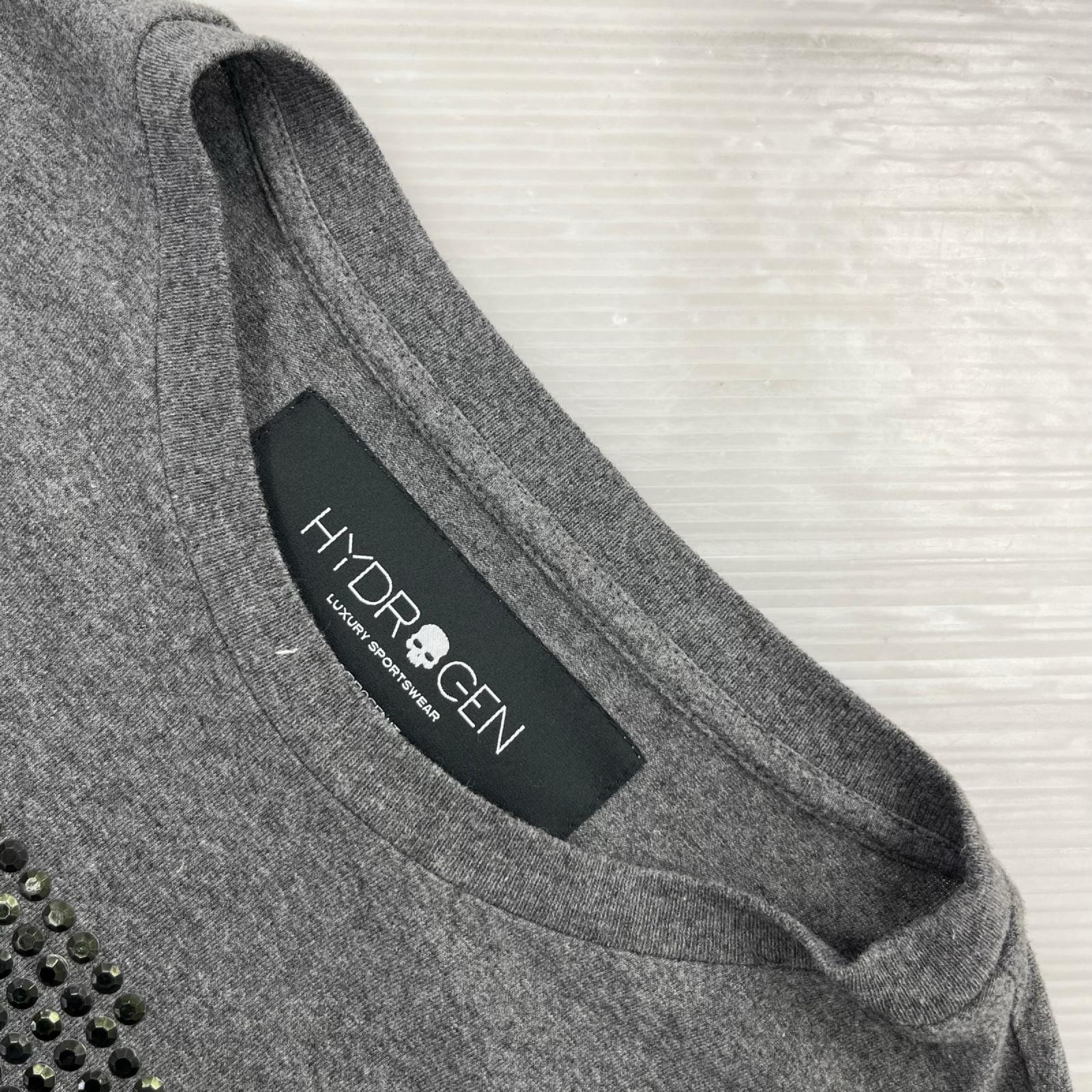 長袖Ｔシャツ HYDROGEN ｽｶﾙﾗｲﾝｽﾄｰﾝ L/S TEE ｸﾞﾚｰ (S) S グレー