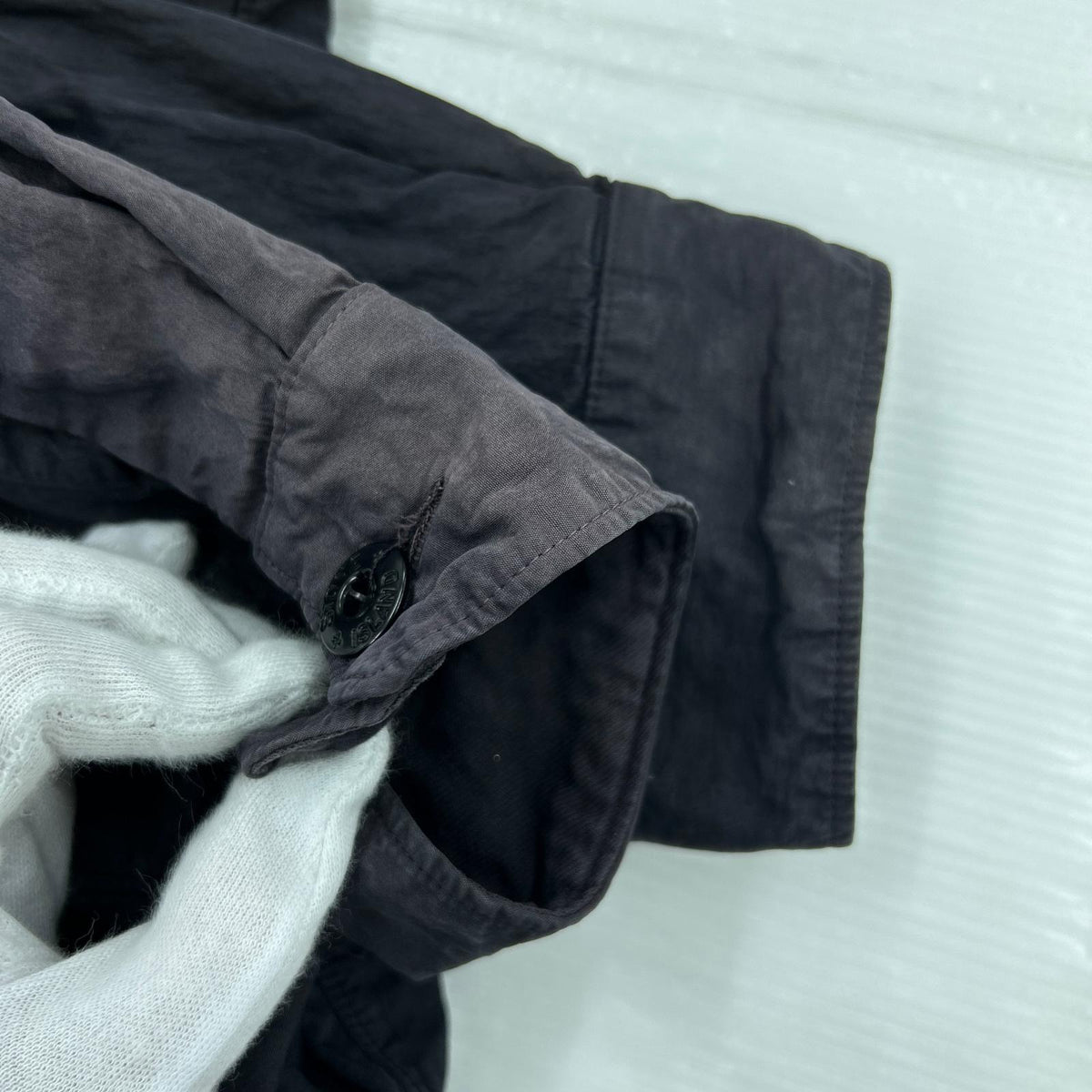 ジャケット STONE ISLAND 02AW ARCHIVE ガーメントダイツインポケットシャツ (L) L ブラック