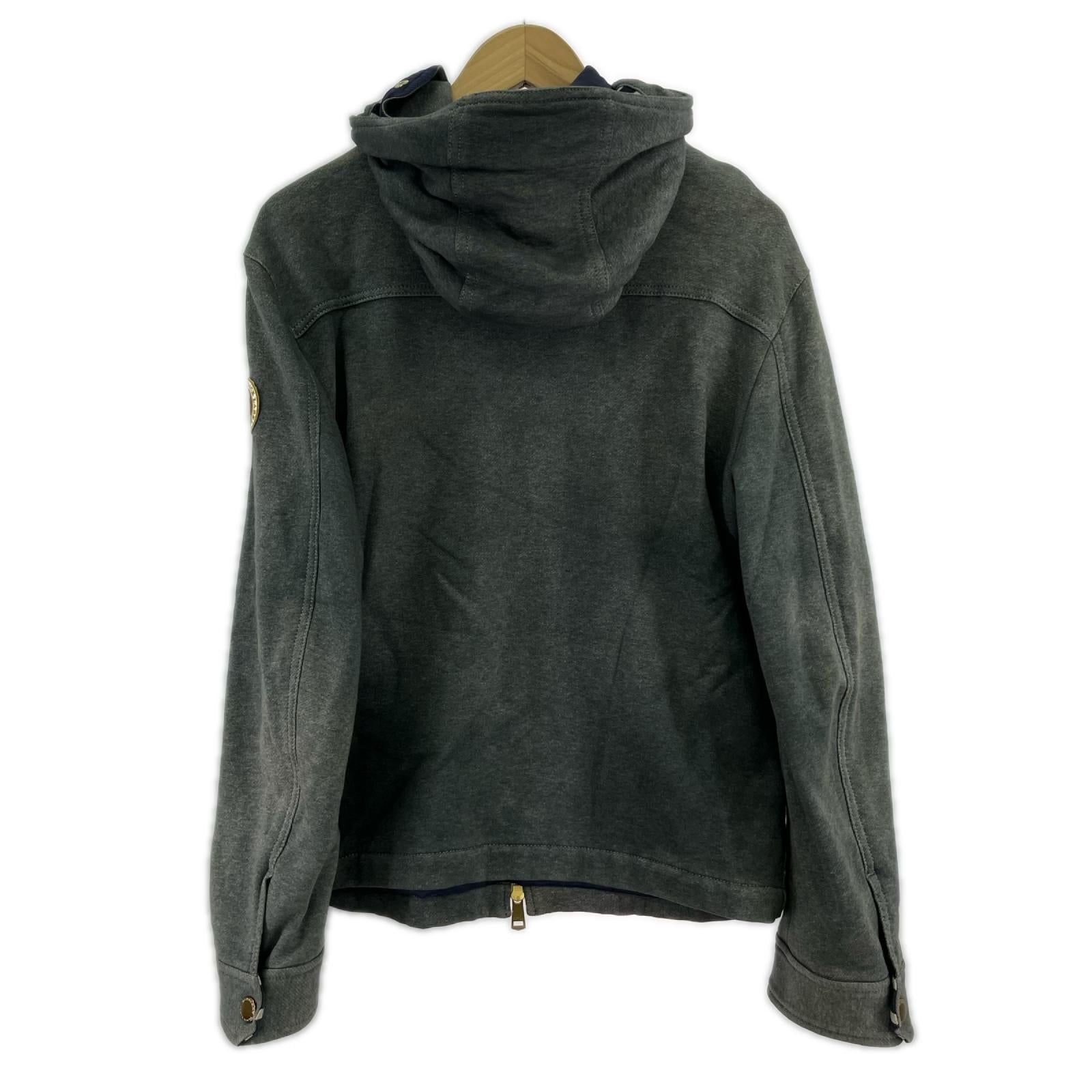 パーカー BURBERRY BLACK LABEL ｼﾞｯﾌﾟﾊﾟｰｶｰ ｸﾞﾚｰ (L) L グレー