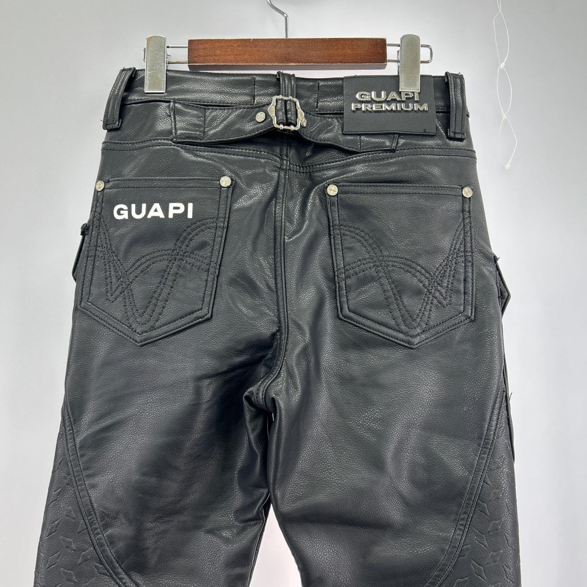 パンツ GUAPI Black Coffin Arc Leather Pant レザーパンツ 28 黒 ブラック