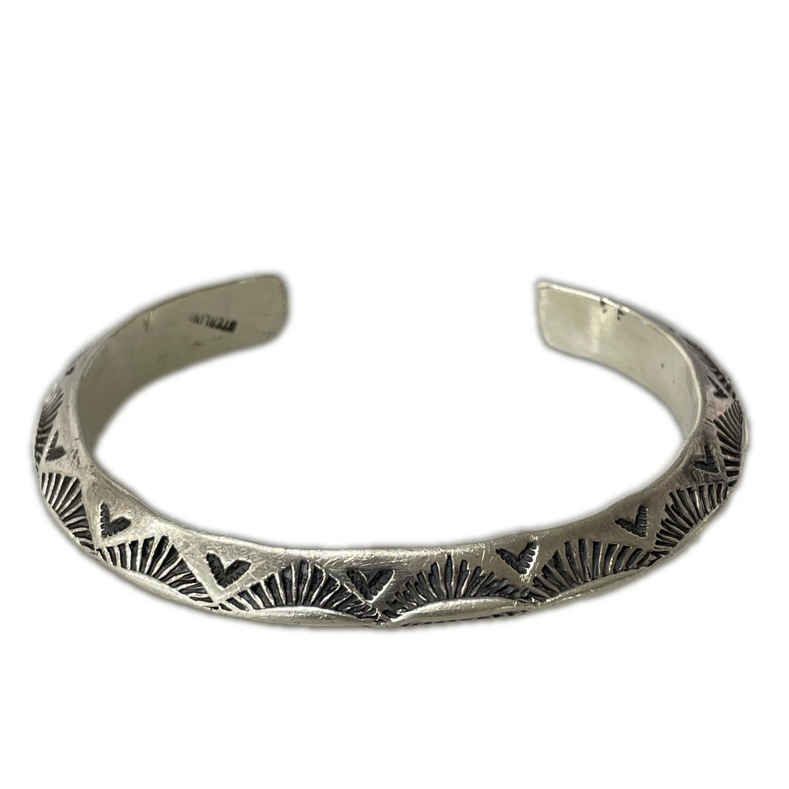 ブレスレット STERLING トライアングルバングル 約52g シルバー