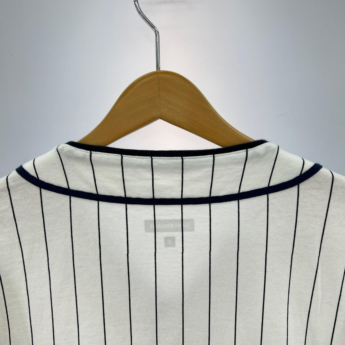 長袖シャツ DESCENDANT 22SS BLEEK BASEBALL LS SHIRT 2 ホワイト×ネイビー 2 ホワイト