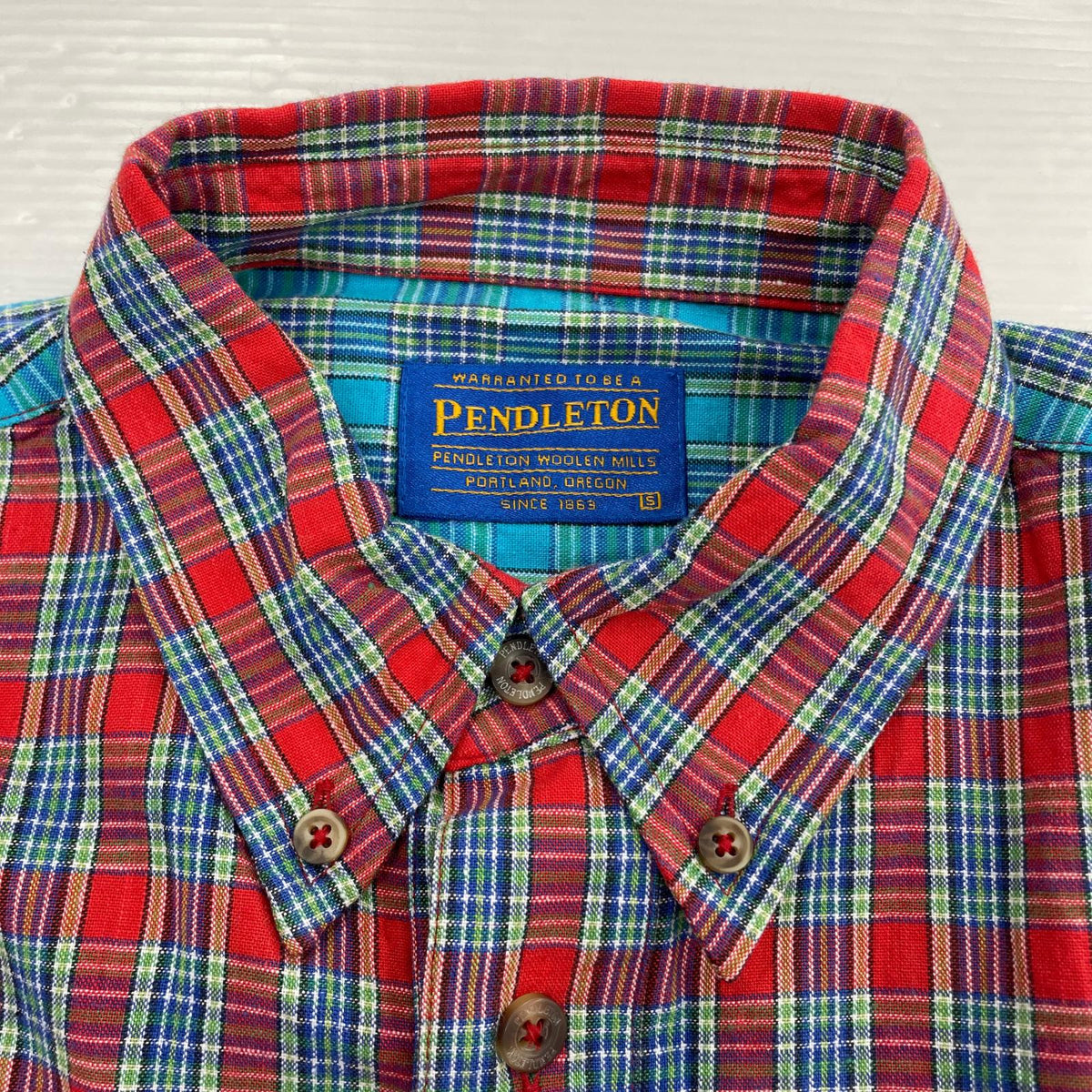 半袖シャツ 90s PENDLETON ｸﾚｲｼﾞｰﾊﾟﾀｰﾝ　S S マルチカラー