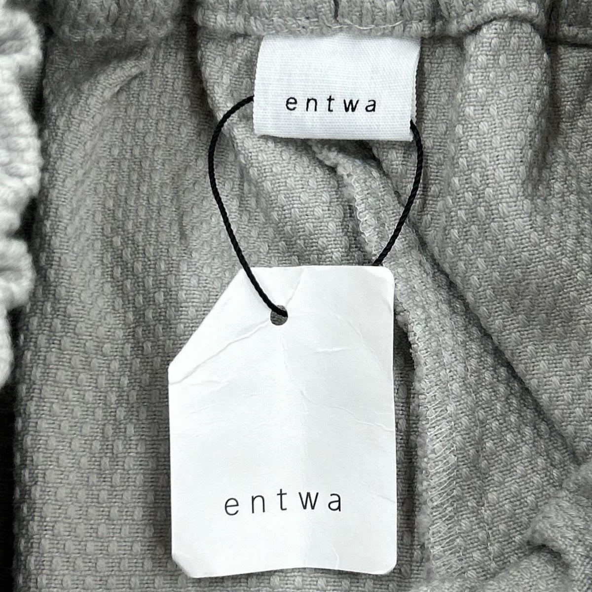 パンツ entwa 刺し子 ﾜｲﾄﾞﾊﾟﾝﾂ グレー