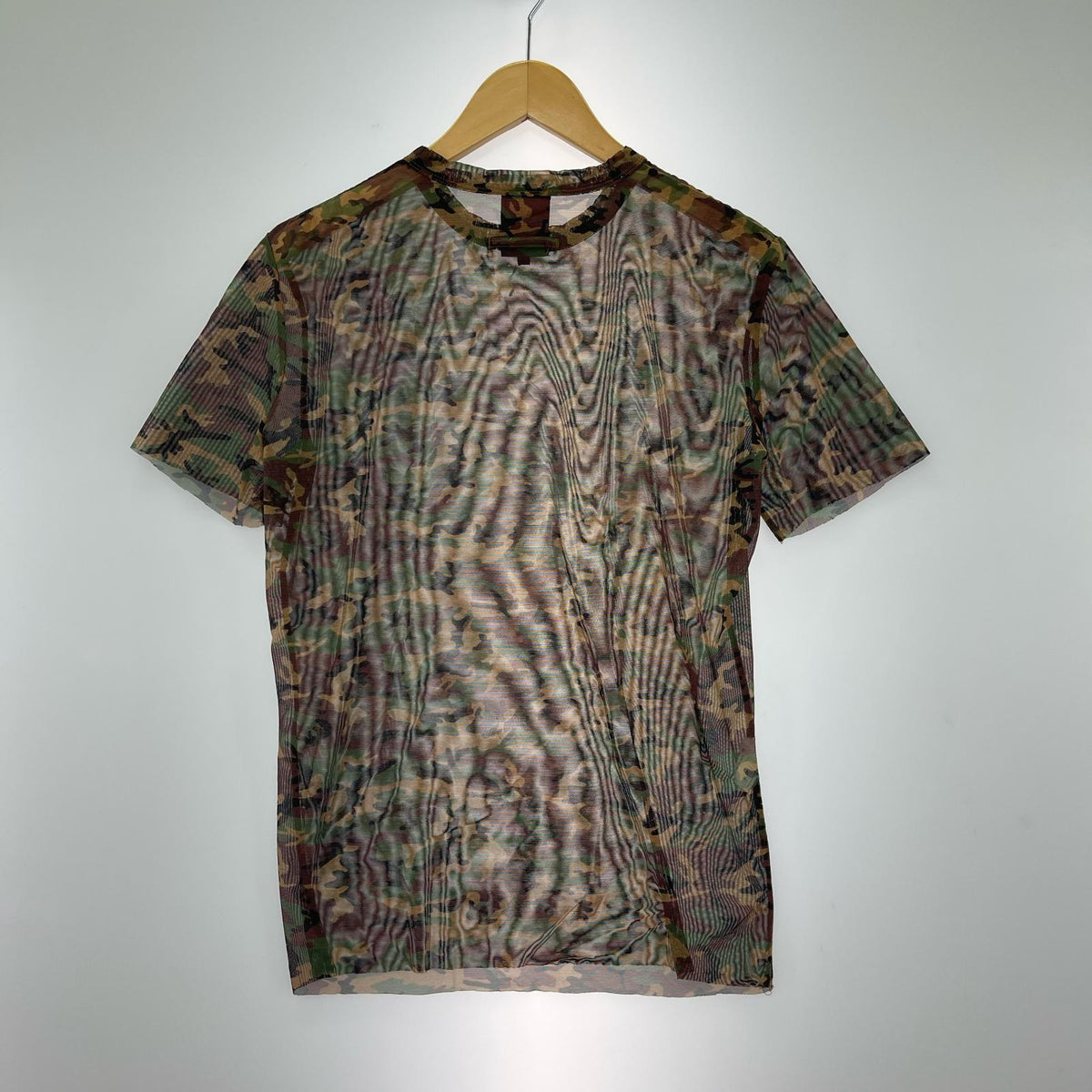半袖Ｔシャツ JEAN PAUL GAULTIER カモ柄メッシュカットソー 48 48