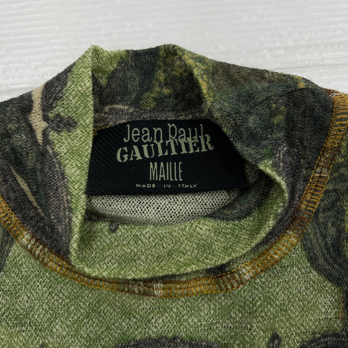半袖Ｔシャツ JEAN PAUL GAULTIER MAILLE 99年 Money Print Top 総柄ニットソー 48
