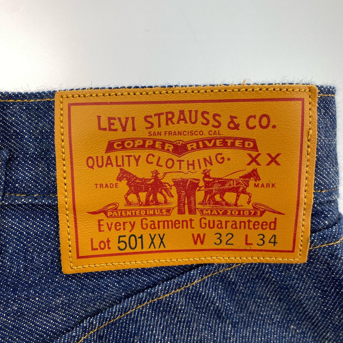 デニムパンツ 501XX 1890モデル RIGIT W32 L34 32 ネイビー
