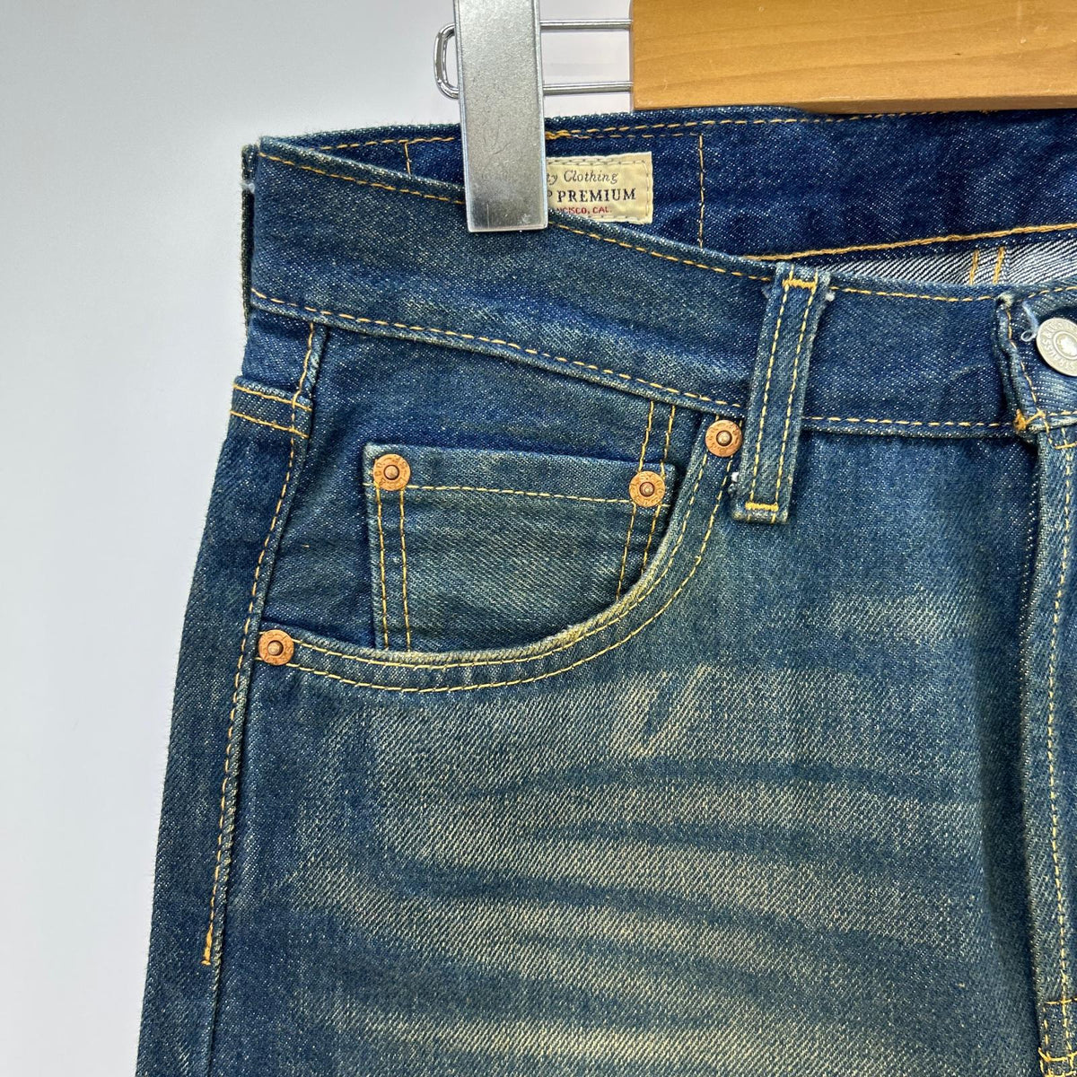 デニムパンツ Lot501 アンティーク加工 W30 L32 30 ネイビー