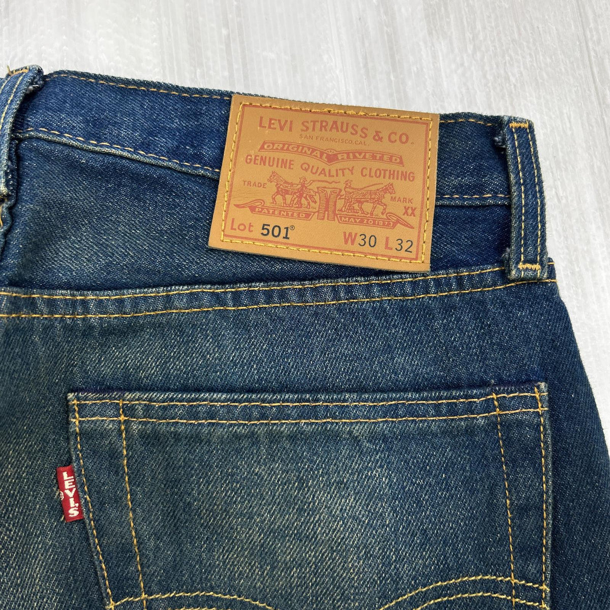 デニムパンツ Lot501 アンティーク加工 W30 L32 30 ネイビー