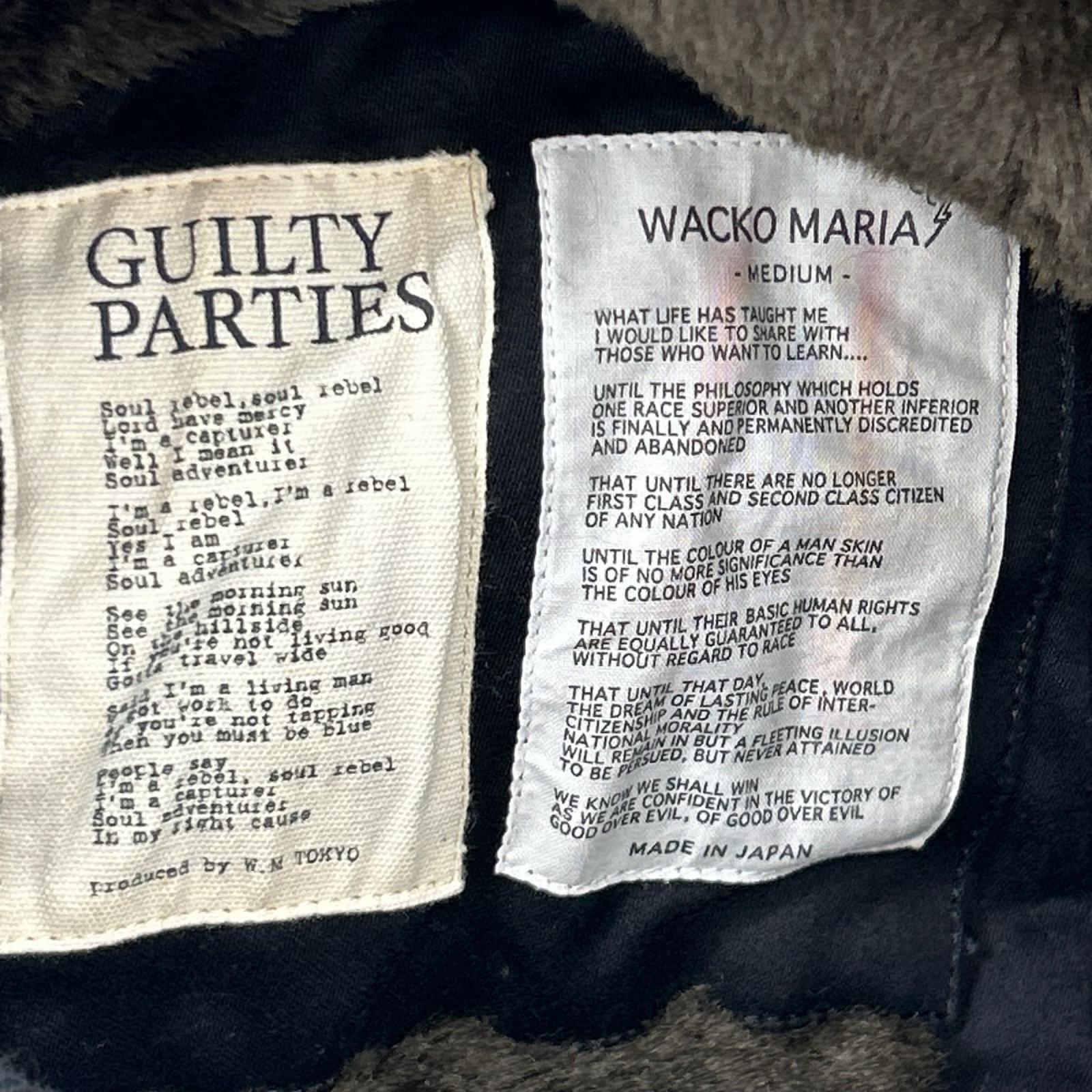 ジャケット GUILTY PARTIES × WACKO MARIA 裏ﾎﾞｱ 黒 M M ブラック