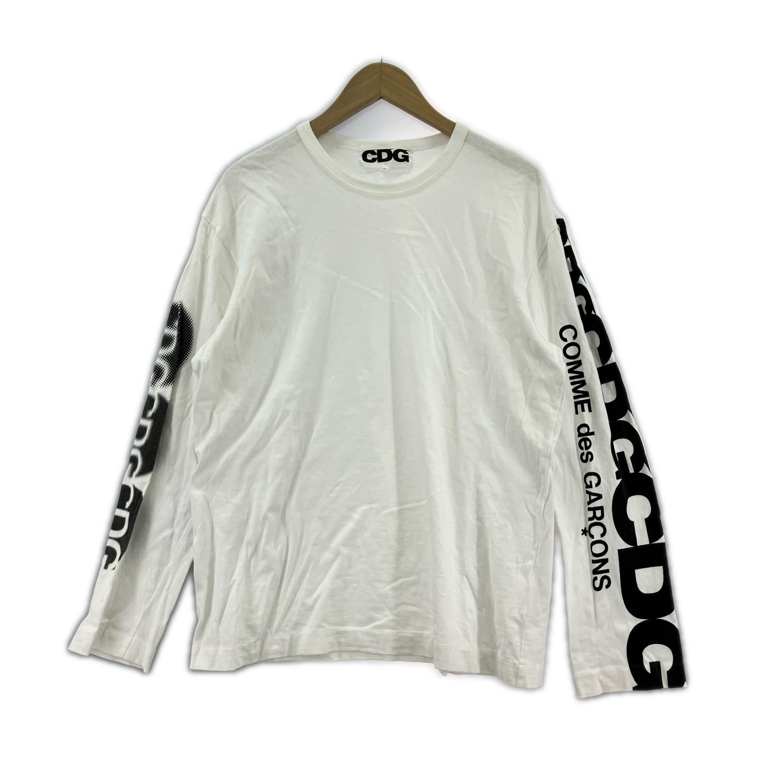 長袖Ｔシャツ CDG arm logo L/S TEE（XL）ホワイト ホワイト
