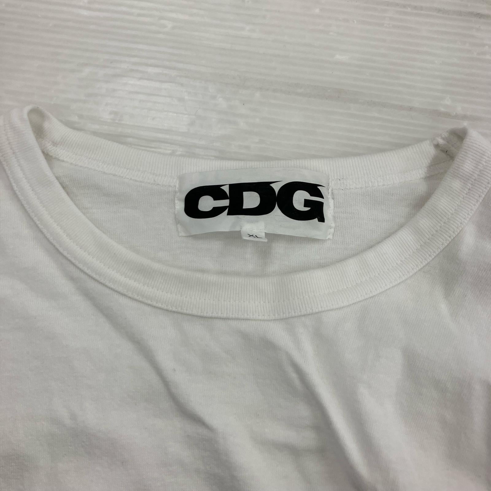長袖Ｔシャツ CDG arm logo L/S TEE（XL）ホワイト ホワイト
