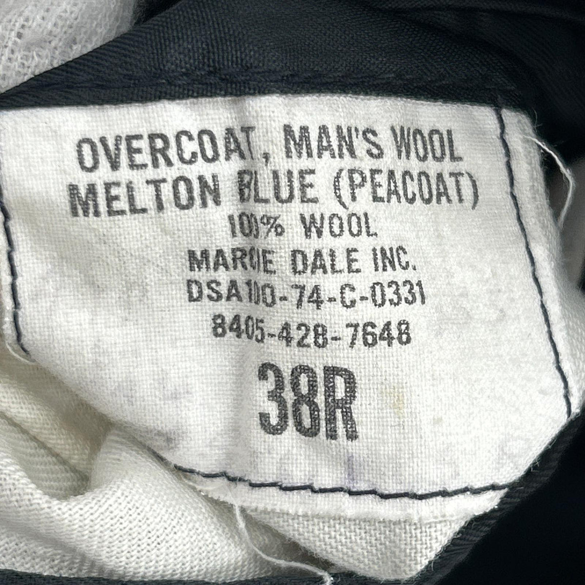 ミリタリージャケット 70s U.S.NAVY Pコート 38 NVY ネイビー