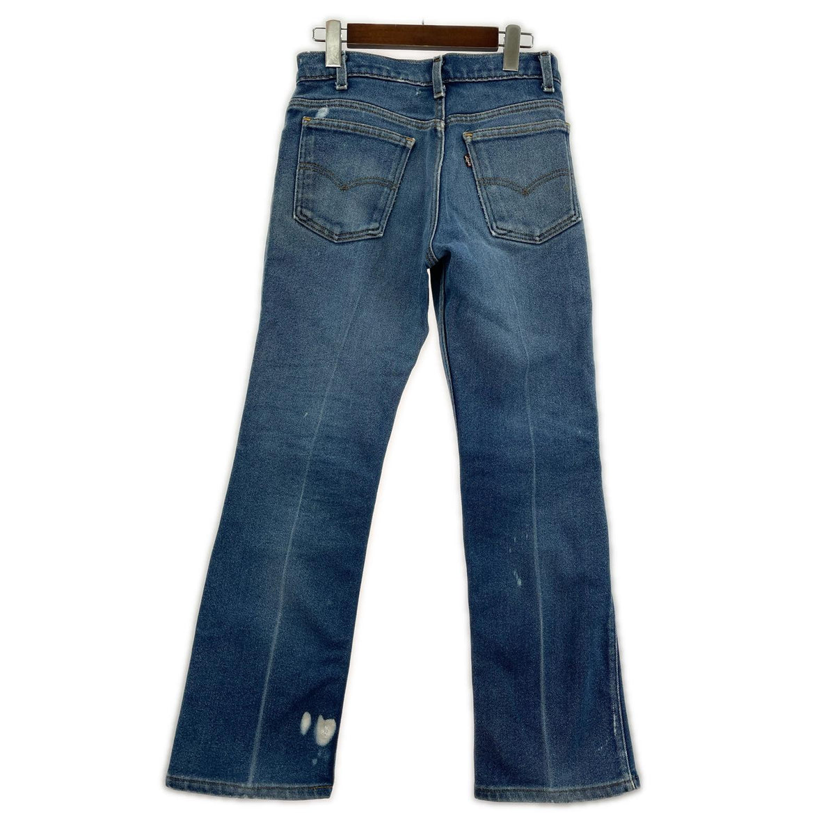 デニムパンツ 80s USA製 ボタン裏515 517 デニムフレアパンツ W30 30 ブルー