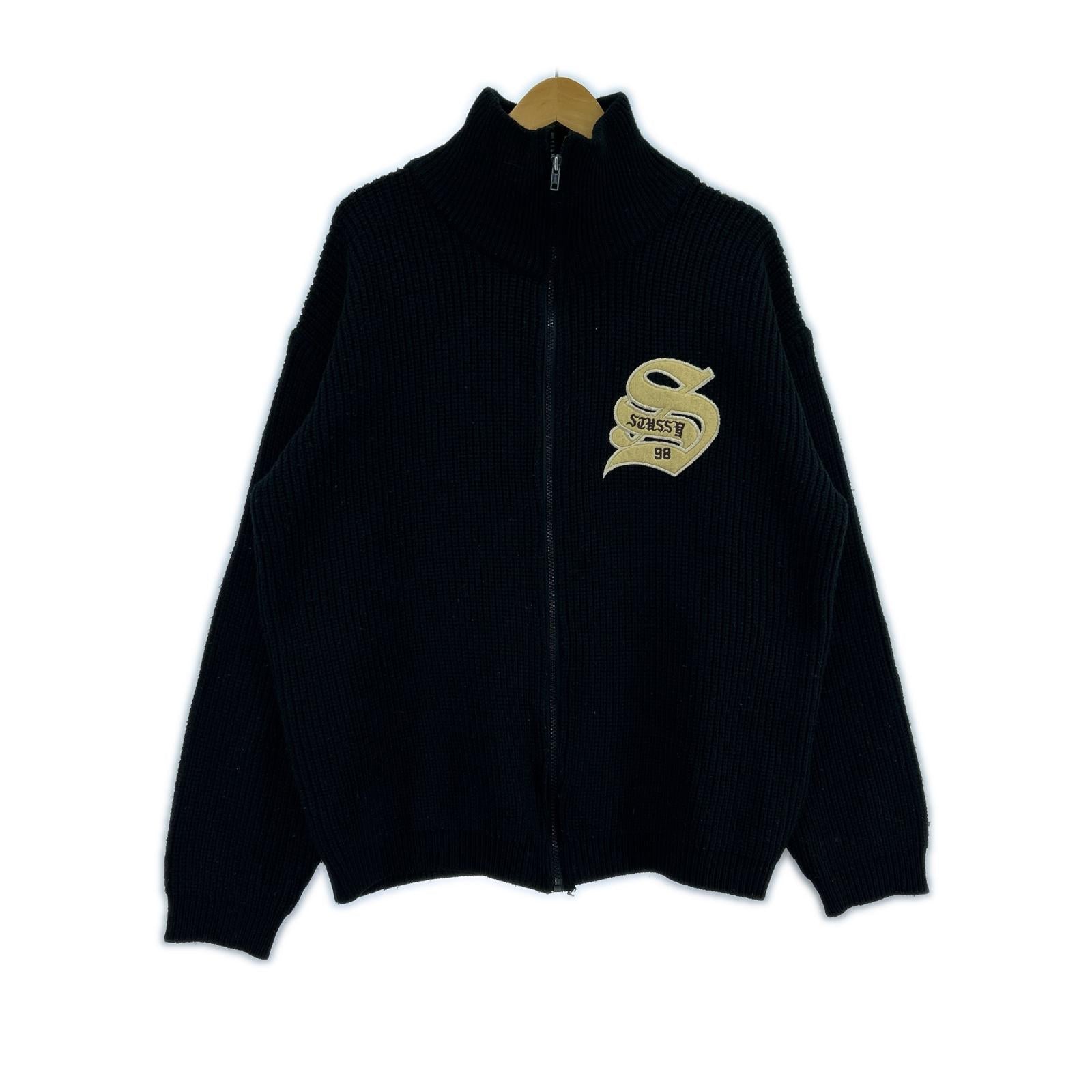 ブルゾン 90s USA製 Big 4 Drivers Knit L ブラック