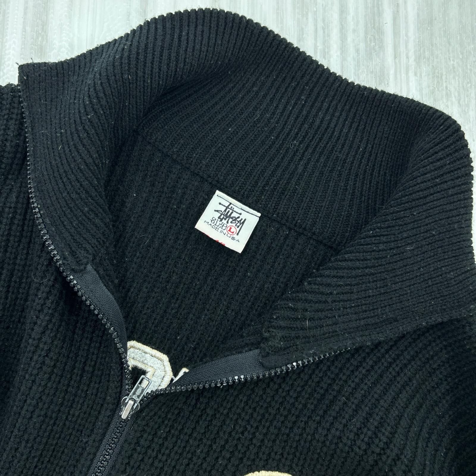 ブルゾン 90s USA製 Big 4 Drivers Knit L ブラック