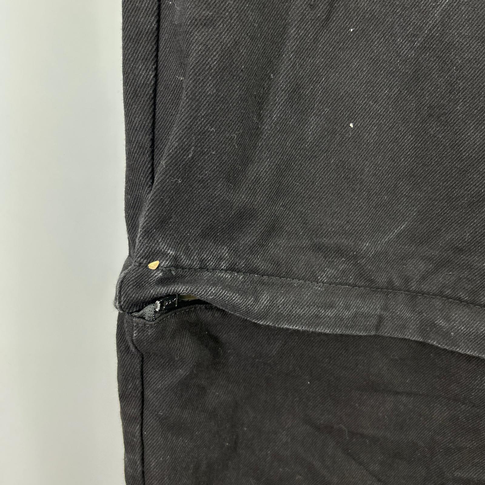 デニムパンツ YORI SPORT 25ss ZIP UNDERWEAR DENIM 34 ブラック