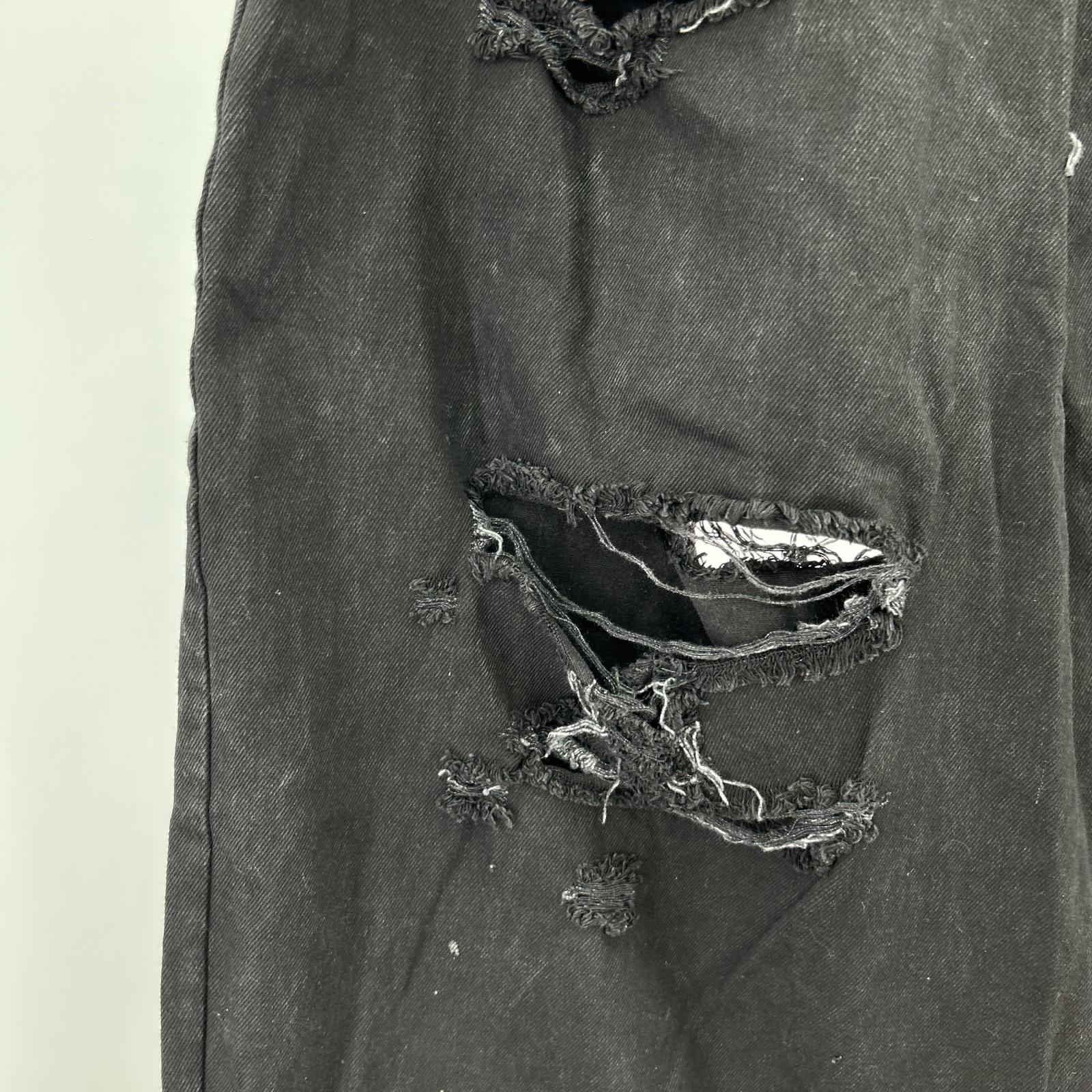 デニムパンツ YORI SPORT 25ss ZIP UNDERWEAR DENIM 34 ブラック