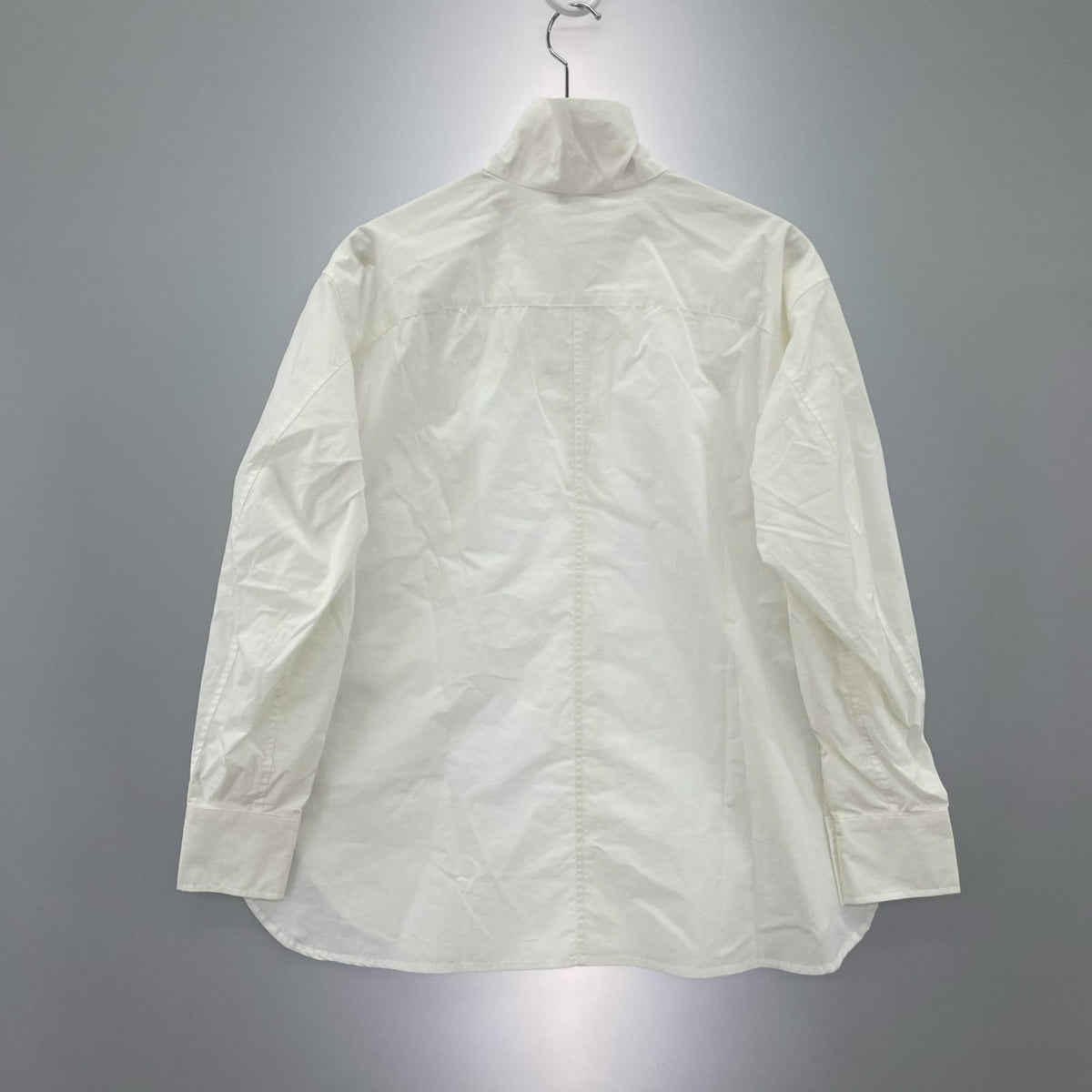 長袖シャツ HALF ZIP STAND COLLAR SHIRT 　白 1 ホワイト