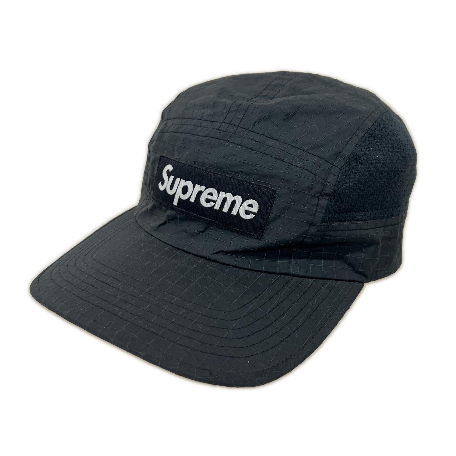 キャップ BOX LOGO supreme ripstop camp cap ブラック