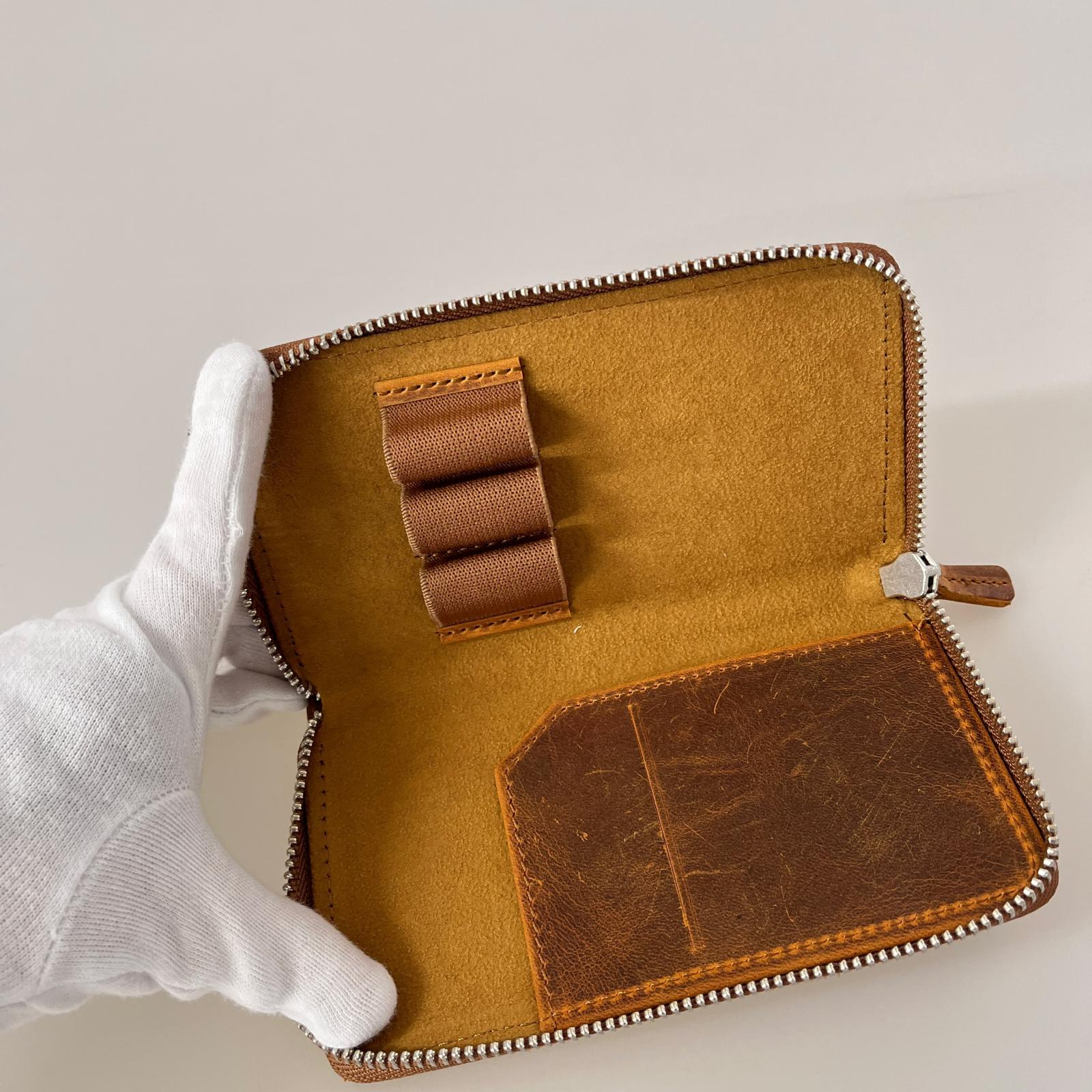 その他アクセサリー Galen Leather 3本挿ペンケース ブラウン