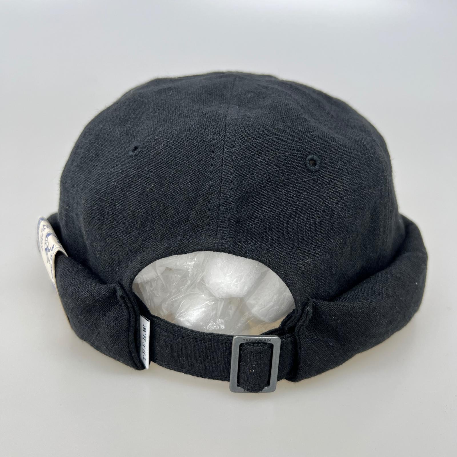 キャップ LINEN CANVAS ROLL CAP D-01166 ブラック