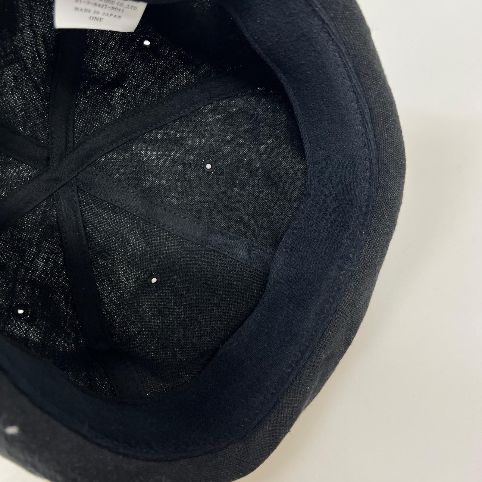 キャップ LINEN CANVAS ROLL CAP D-01166 ブラック