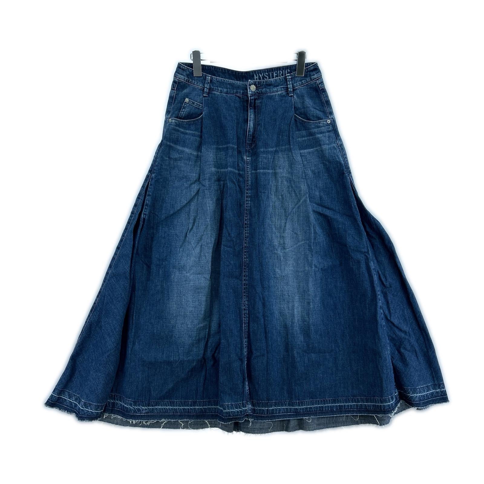 ロングスカート デニムスカート M ブルー
