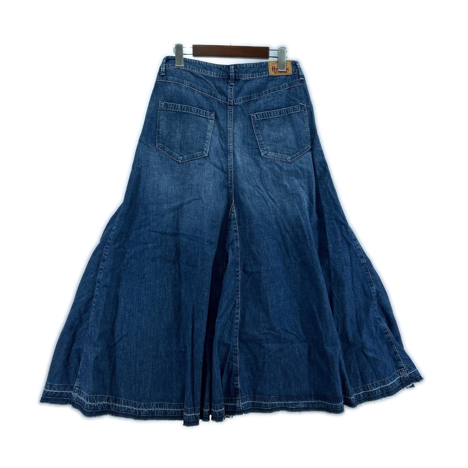 ロングスカート デニムスカート M ブルー