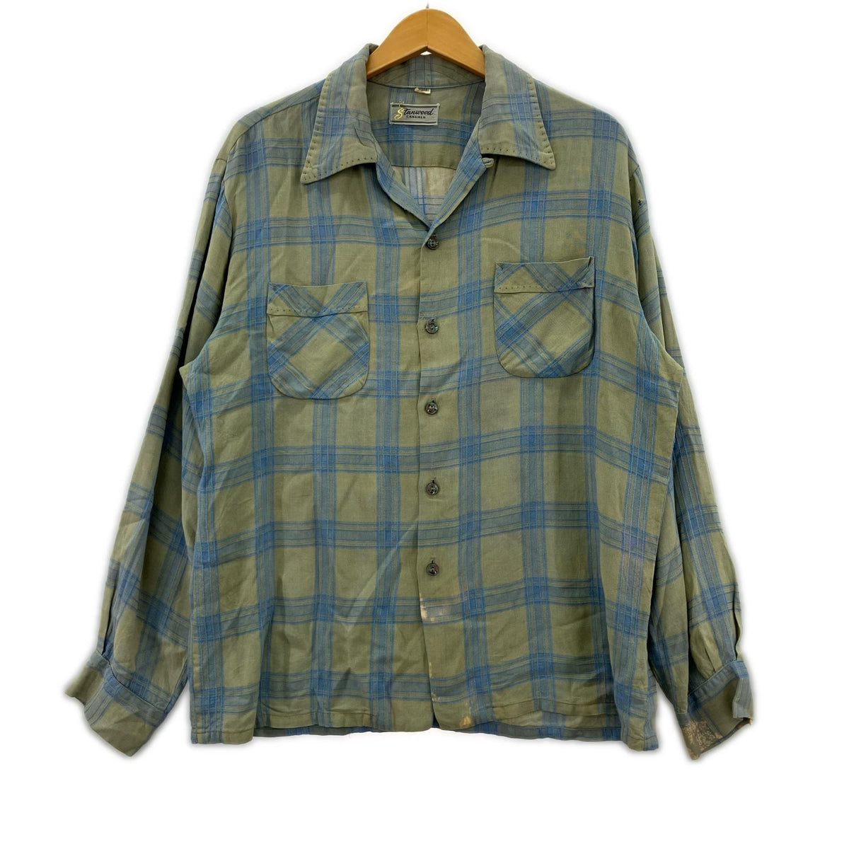 長袖シャツ 60s オープンカラーシャツ L