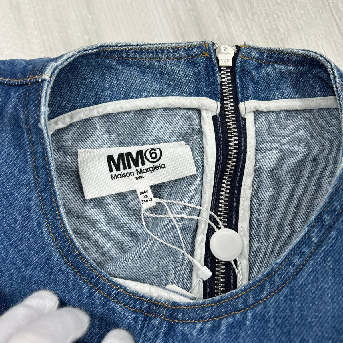 ワンピース MM6 デザイン ノースリーブ デニム ワンピース size40