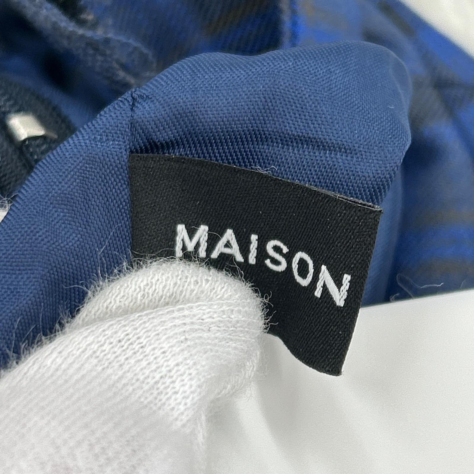 ロングスカート MAISON SPECIAL チェックフレアロングスカート 36 ブルー