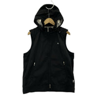 長袖シャツ BURBERRY BLACK LABEL ﾅｲﾛﾝﾌｰﾃﾞｨﾍﾞｽﾄ 裏地ﾁｪｯｸ 黒 (L) L グレー