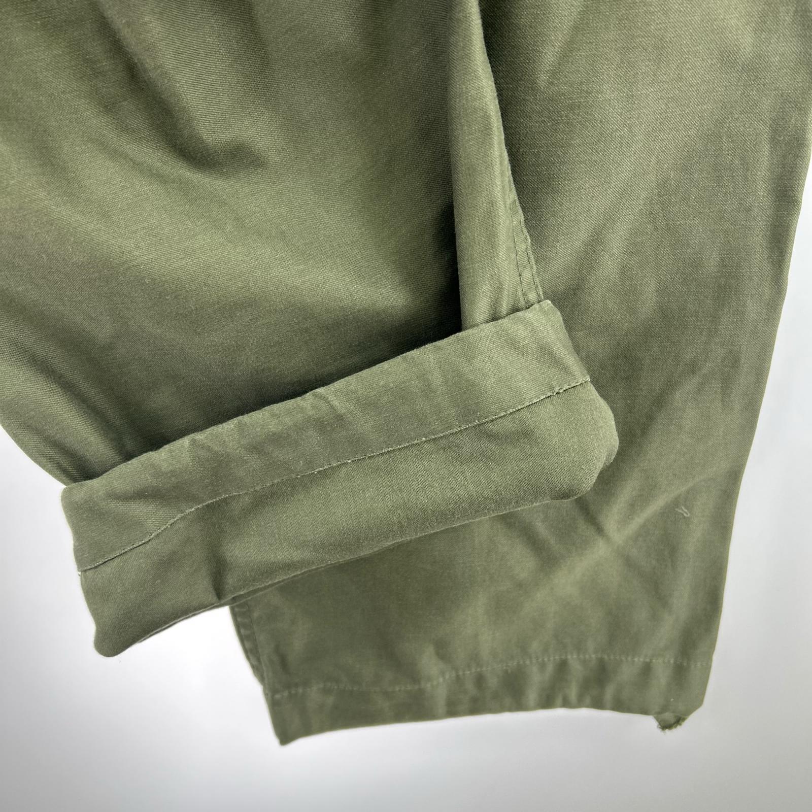 パンツ 90s ﾍﾞﾙｷﾞｰ軍 ﾌｨｰﾙﾄﾞｶｰｺﾞ (実寸32) 1 グリーン