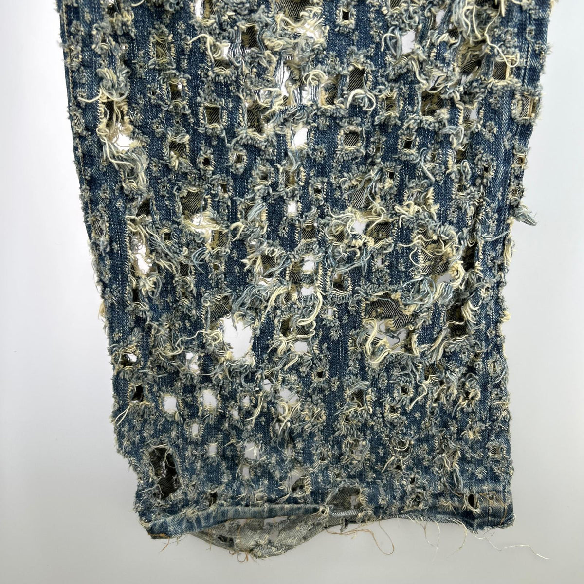 デニムパンツ 24SS/CRASHED MODERN DENIM WIDE 32 ネイビー