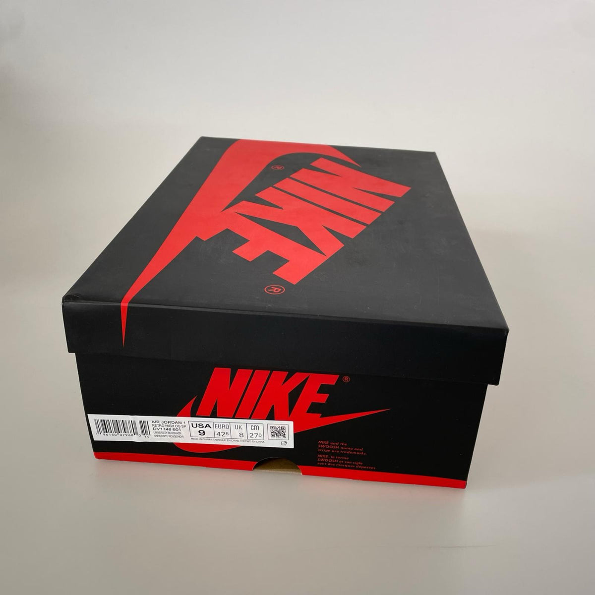 スニーカー AIR JORDAN 1 RETRO HI OG SP 27cm 27cm (US9 UK8 1/2 EU44) レッド