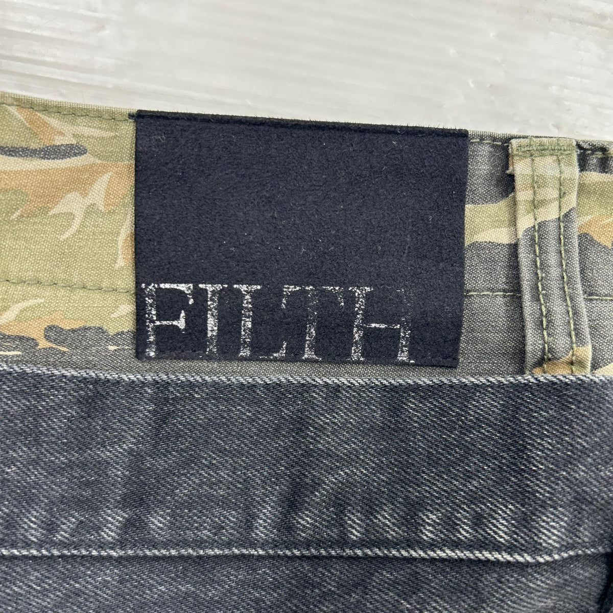 ショートパンツ FILTH/ﾄﾞｯｷﾝｸﾞ ﾀﾞﾒｰｼﾞ加工 ﾊﾟﾝﾂ 3 ブラック