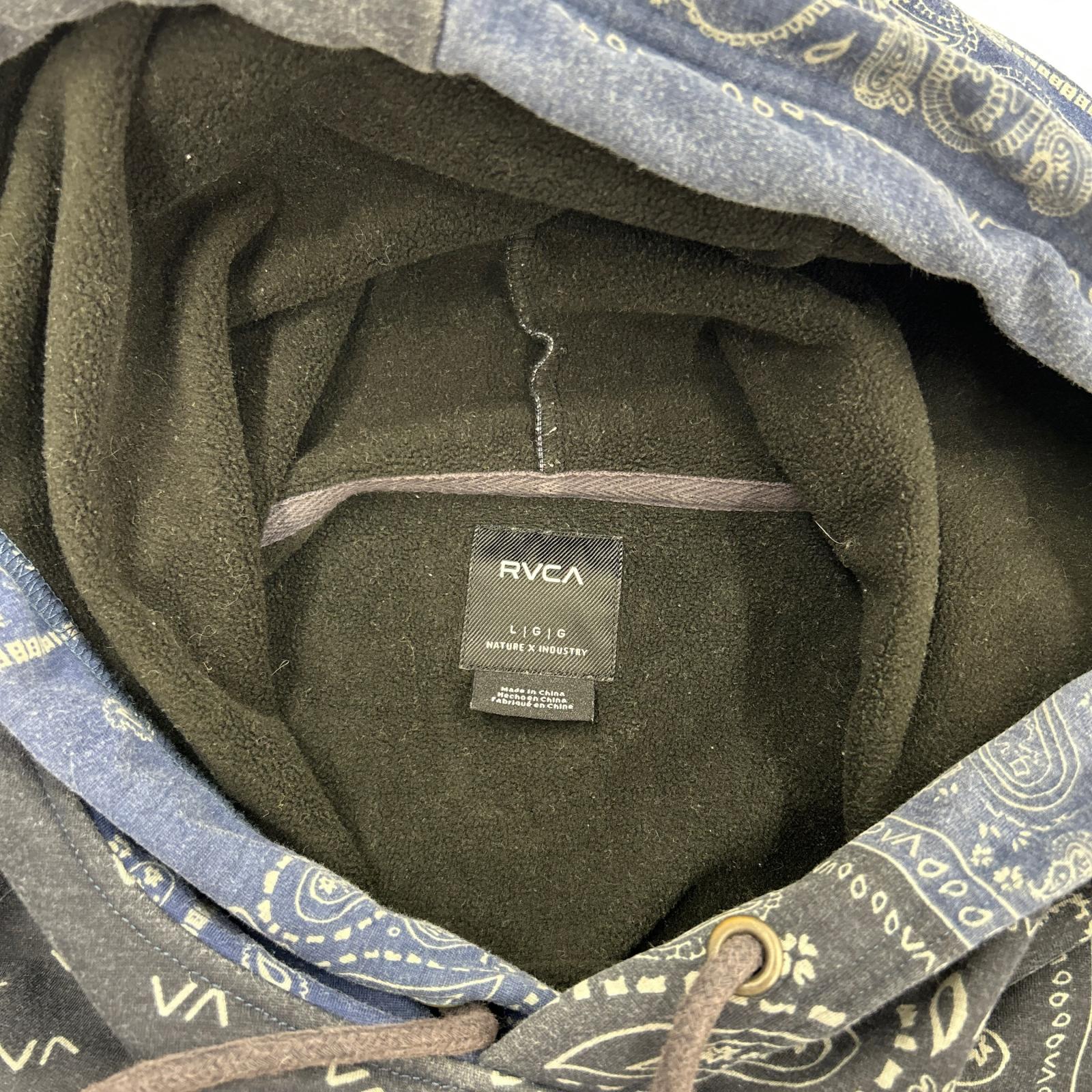 ジャケット RVCA ジャケット ペイズリー柄 NV L ネイビー