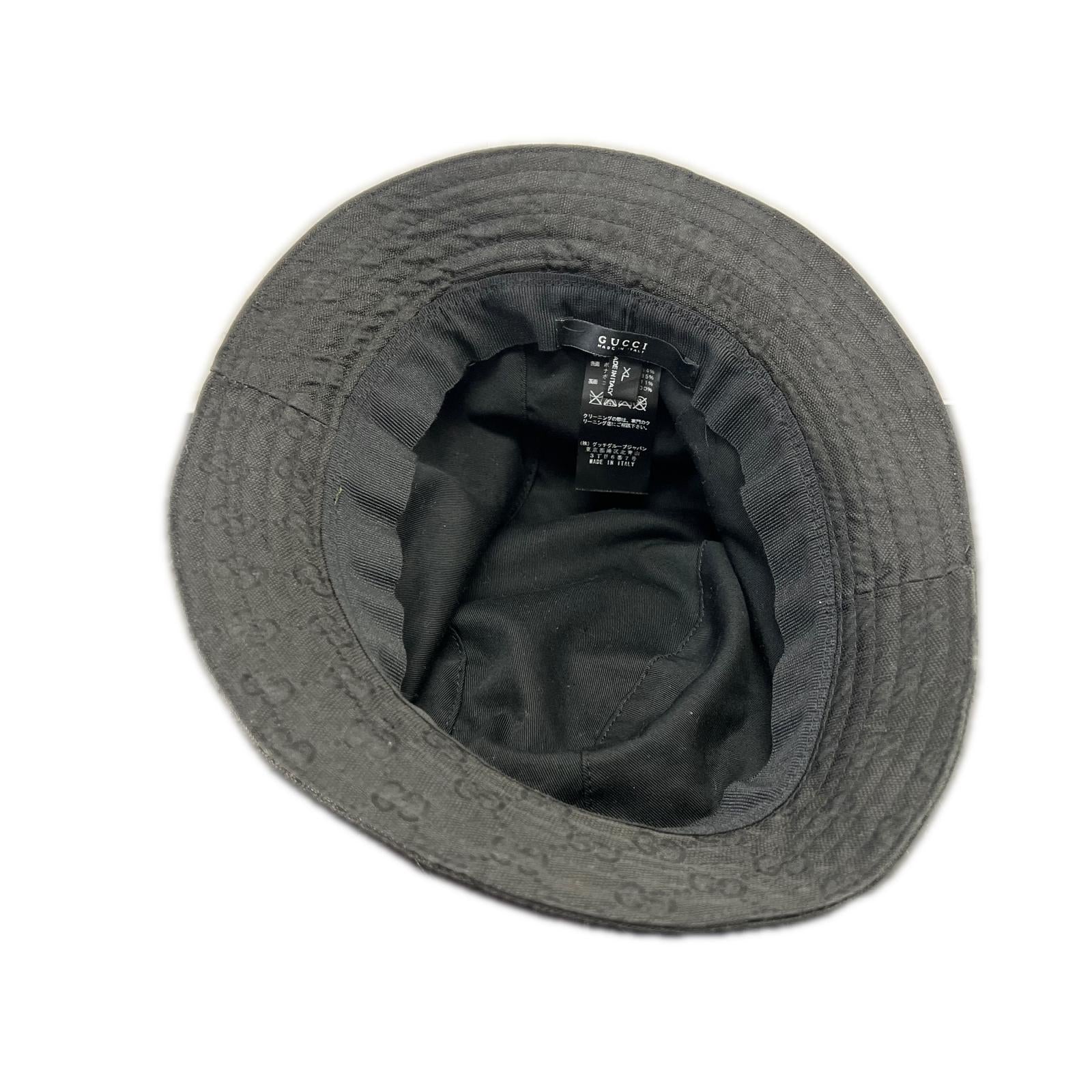 GUCCI 帽子 シェリーライン 黒 (XL) LL 023441