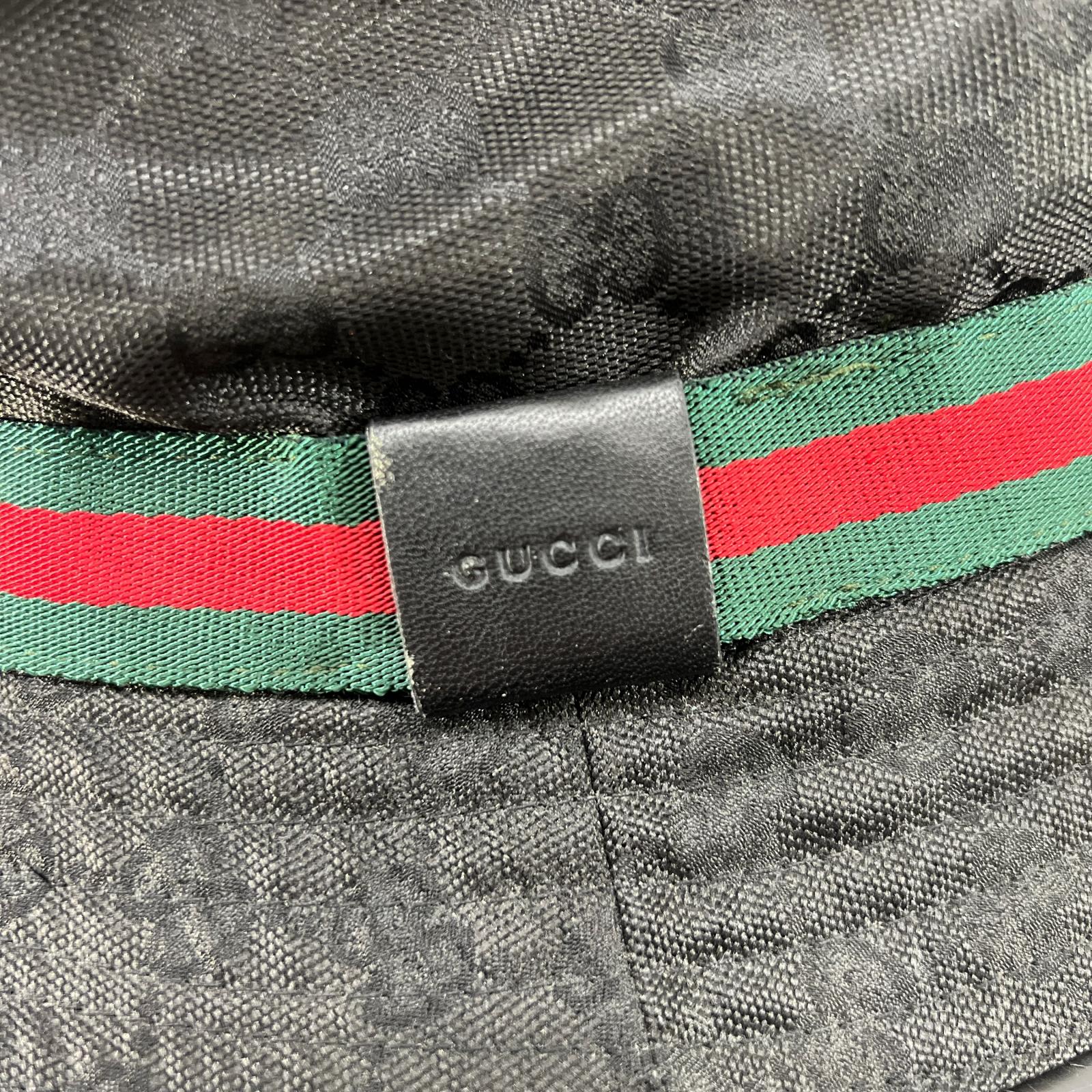 GUCCI 帽子 シェリーライン 黒 (XL) LL 023441