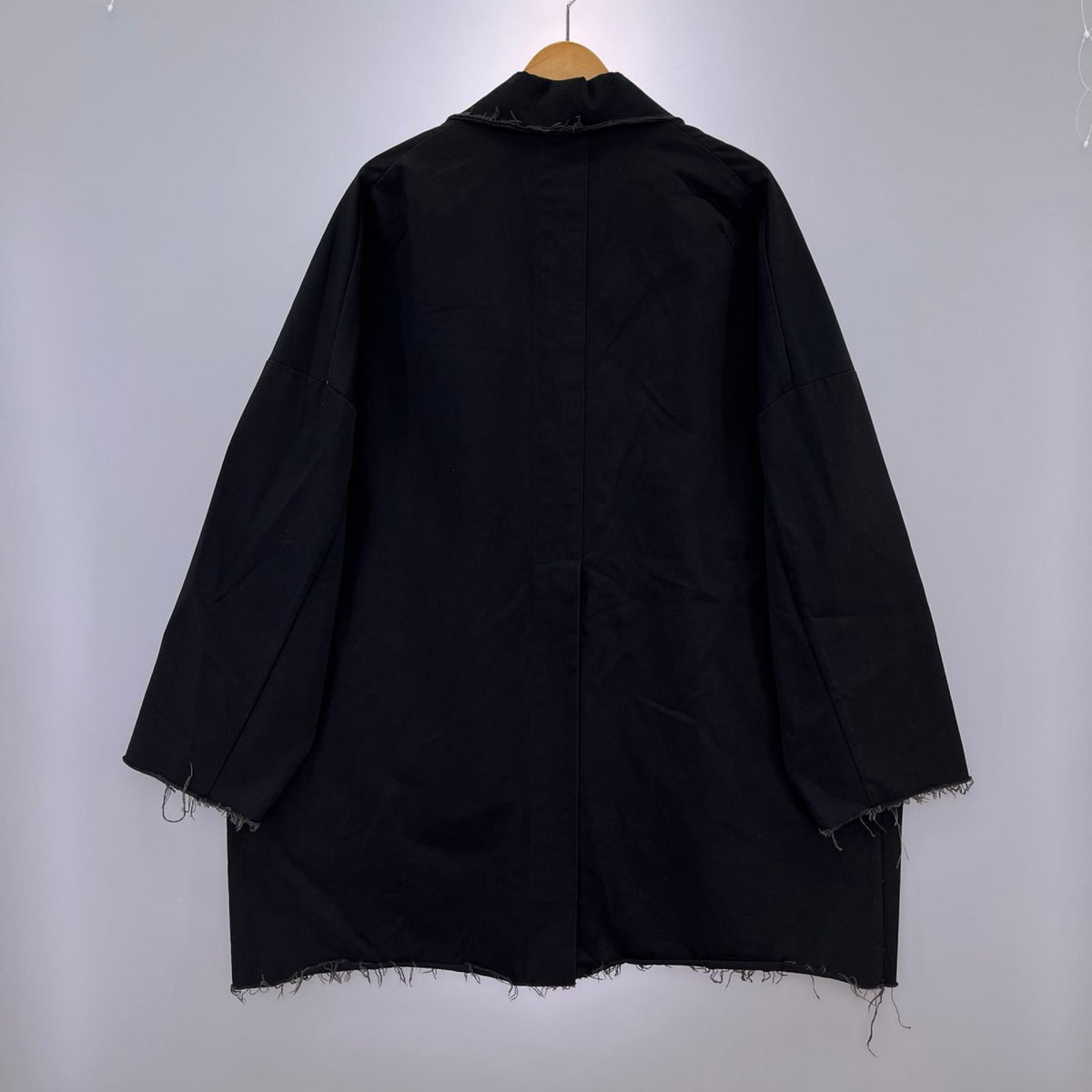 ジャケット カットオフチノビッグコート 黒 0 ブラック
