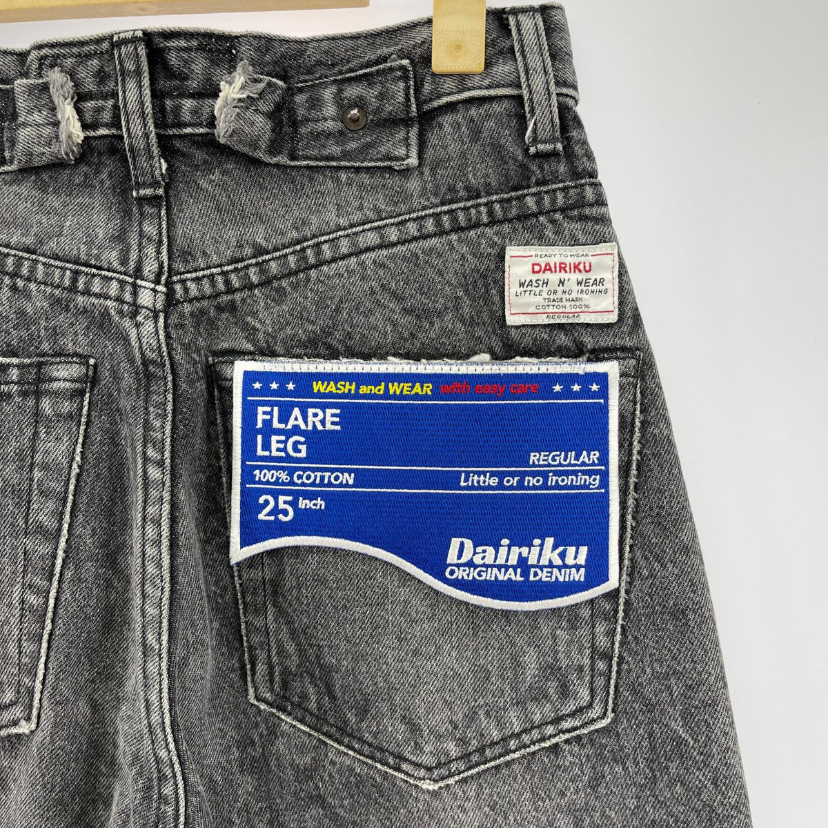 デニムパンツ DAIRIKU 23AW Python Flare Denim Pants パイソンデニム 25 ブラック 25 ブラック